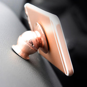 AQ Heavy Duty 360 Degrees Rotation Universal Magnet Phone Holder, Rose Gold