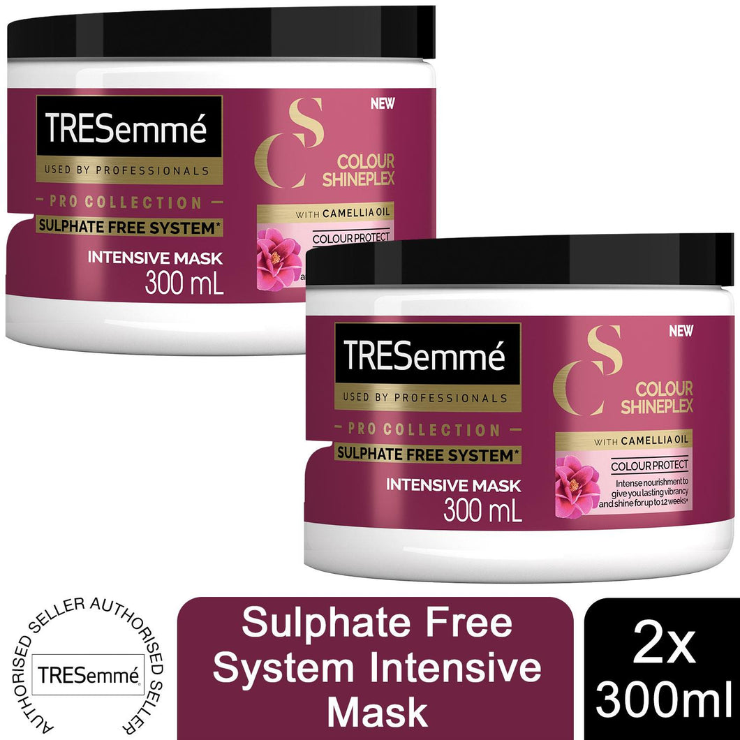 2x 300ml TRESemme Used By Professionals Pro Collection Colour Shineplex HairMask