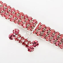 Load image into Gallery viewer, AQ Luxury Diamond Collar For Pets, Size Medium or Large, Blue, Red or White