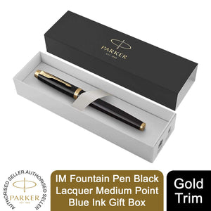 Parker IM Ballpoint Pen Black Lacquer Medium Point Black Ink Gift Box