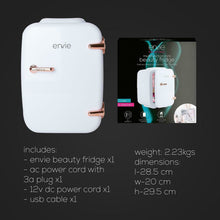 Load image into Gallery viewer, Envie 4L Multi-Function Beauty Mini Fridge, Portable and AC/DC/USB Powered with a Thermoelectric Cooler and Warming System for Home, Cars and Office