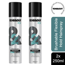 Load image into Gallery viewer, 2 Pack Toni &amp; Guy Brushable Flexible Hairspray, 250 ml