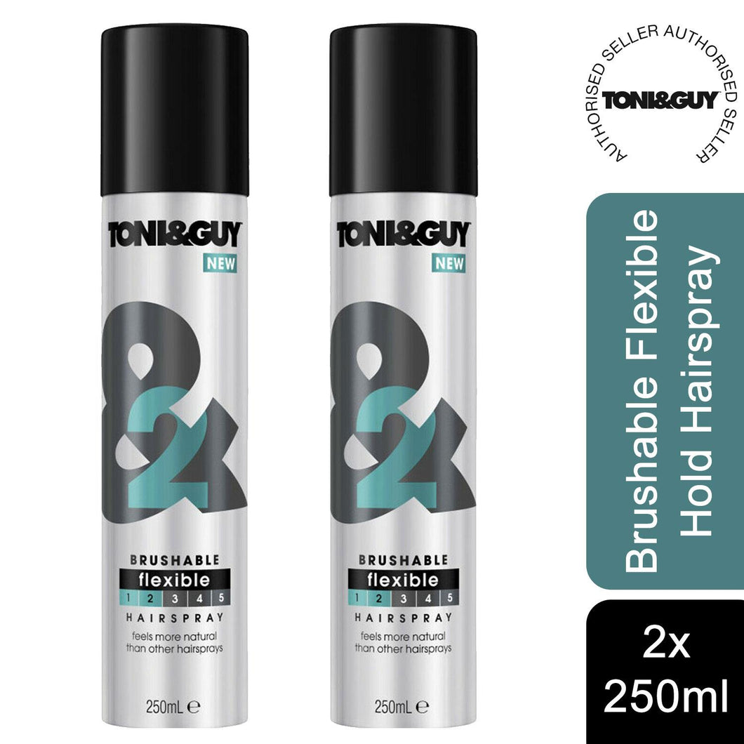 2 Pack Toni & Guy Brushable Flexible Hairspray, 250 ml