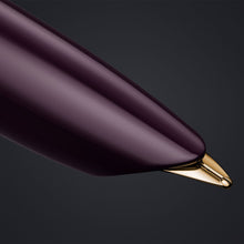 Load image into Gallery viewer, Parker 51 Fountain Pen Delux Black Fine 18k Gold Nib Black Ink in Gift Box