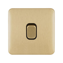 Load image into Gallery viewer, Schneider Electric Lisse Single 2 Way Light Switch 10AX GGBL1012BSB Satin Brass
