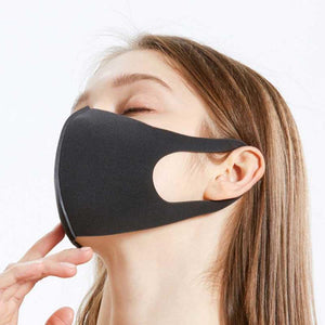 3x Unisex Face Mask Washable, Reusable, Breathable Ear Loops 3D Shape Mask,Black