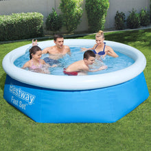 Load image into Gallery viewer, Bestway Fast Set Swimming Pool Above Ground Blue Inflatable 8ft x 26&#39;&#39;, 2100L