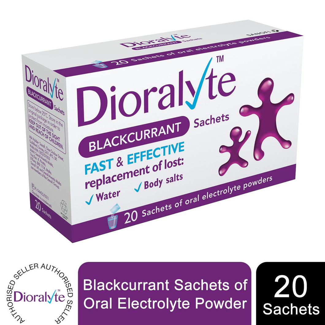 Dioralyte Rehydration Supplement Fast & Effective 20x24g Blackcurrant Sachets