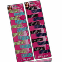 Load image into Gallery viewer, Hairdressing Hair Salon 96 Piece Set Styling Clips Kirby Slides Bobby Grip Pins