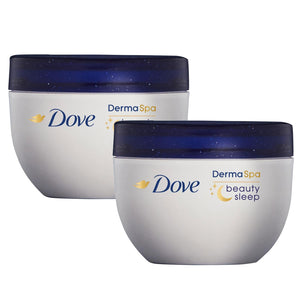 2x Dove DermaSpa Beauty Sleep Midnight Moisturiser Body Balm Night Skincare 300ml