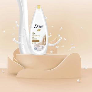 3pk of 720ml Dove Nourishing Silk 0% Sulfate SLES Skin Moisturiser Body Wash