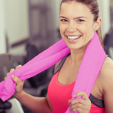 Load image into Gallery viewer, Pink Magic Fibre Towel Compact and Lightweight 130cm x 80cm - Small