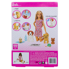 Load image into Gallery viewer, Barbie® Doggy Daycare Doll, Blonde, and Pets Playset with 4 Dogs