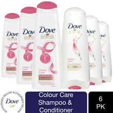 Load image into Gallery viewer, Dove Colour Care 3x Shampoo 400ml &amp; 3x Conditioner 350ml For Colour-Treated Hair