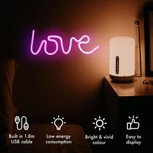 Load image into Gallery viewer, Aquarius Neon Love Shape Colorful LED Night light For Art Decorative Room