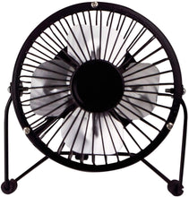 Load image into Gallery viewer, 4&quot; USB Mini Fan - Black - Metal - Status - 1 pk