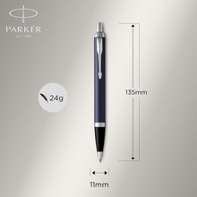 Load image into Gallery viewer, Parker IM Ballpoint Pen Matte Blue Medium Point Blue Ink Gift Box