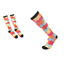 Load image into Gallery viewer, Flo Fashion Bright Pattern Knee-High With Nylon, Yarn &amp; Spandex Compression Sock