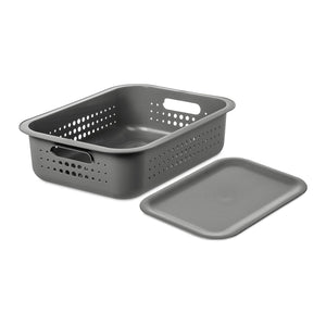 SmartStore Basket Recycled10 StorageBox 6L With Basket PlasticLid, Taupe