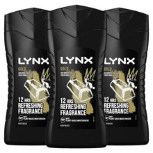 Load image into Gallery viewer, 3pk of 250ml Lynx 12hrs Refreshing Fragrance Shower Gel with 100% Moisturisers