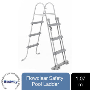 Bestway Flowclear, 42"/1.07m Safety Metal Above Ground Pool Ladder, 1pk