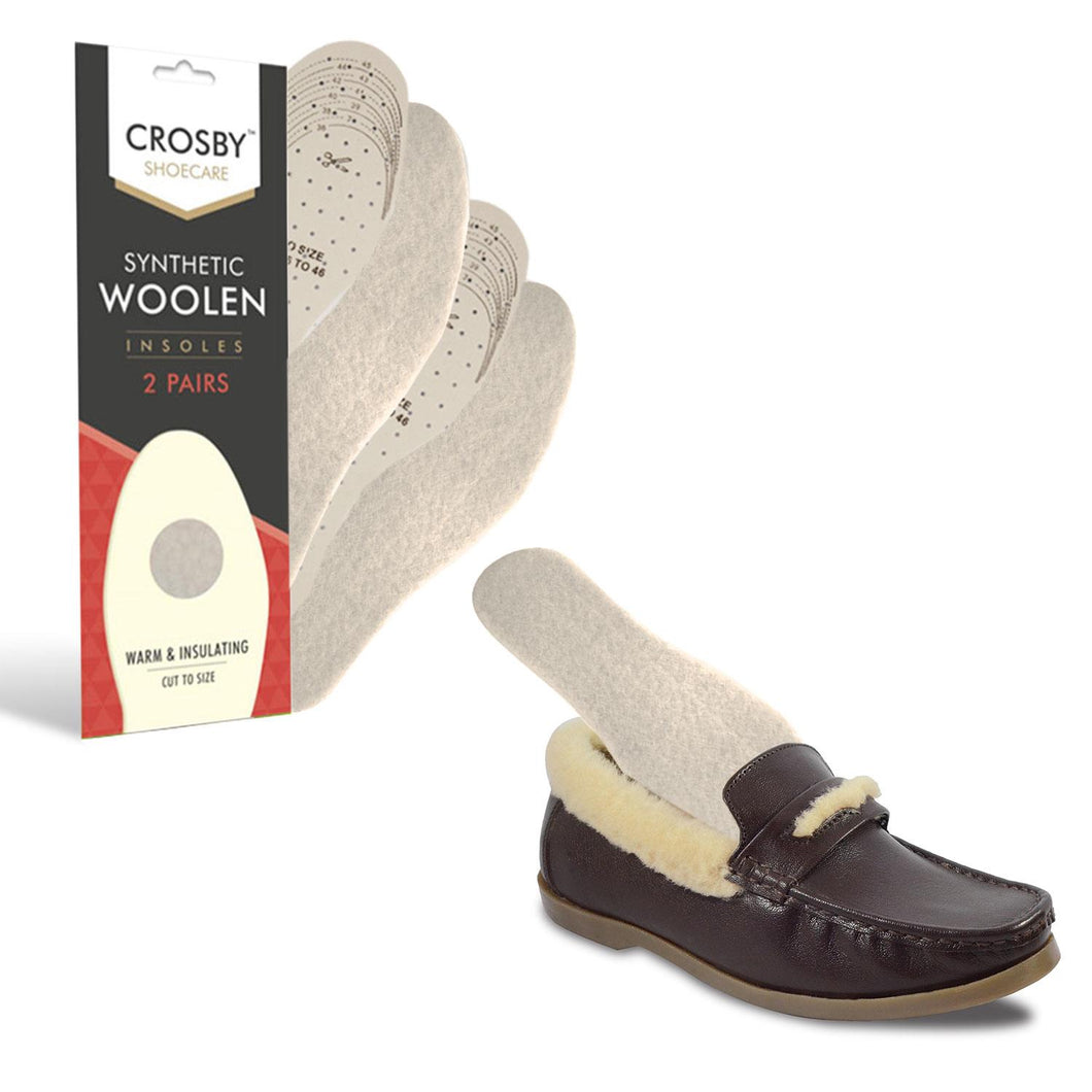 Crosby Scented Unisex Foot Lenght Insoles for Footwear, 2Pairs Synthetic Woollen