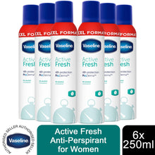 Load image into Gallery viewer, 6x of 250ml Vaseline ProDerma Aloe Fresh or Active Fresh Women APA Deodorant