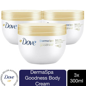 3pk of 300ml Dove DermaSpa Radiant Goodness Dry Skin Body Cream with Omega Oil
