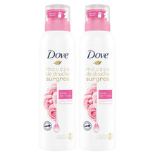 Load image into Gallery viewer, 2 Pack of 200ml Dove Shower and Shave Rose Shover Mousse with Rose Oil
