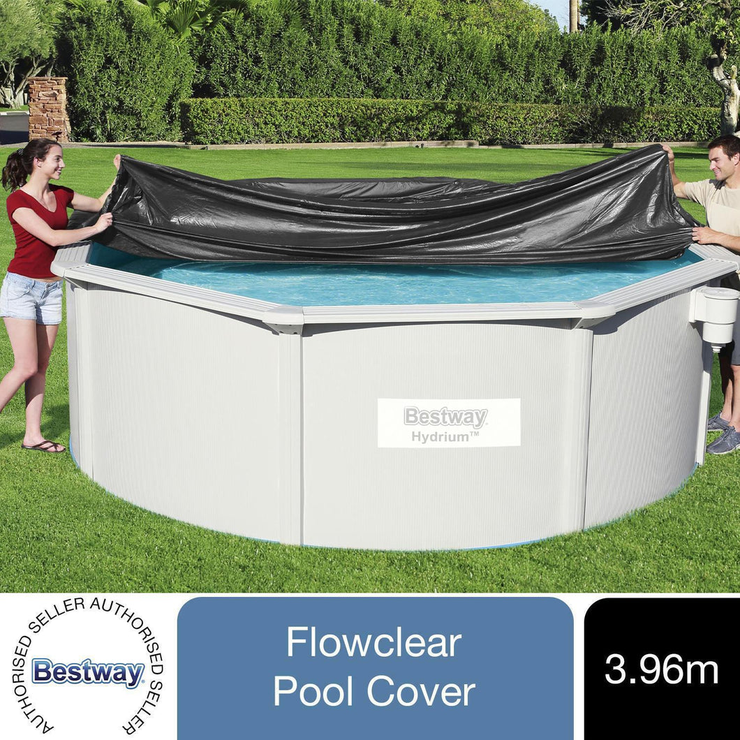 Bestway Flowclear Above Ground 13ft Steel Frame Swimming Pool Cover, 1pk