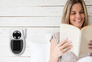 Aquarius Ceramic Plug Heater, Adjustable thermostat, 12 Hour Timer & LED Display