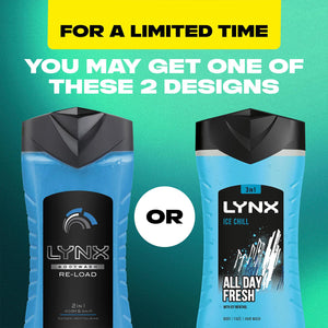 3pk of 225ml Lynx 3-in-1 Ice Chill All Day Fresh with Icy Menthol Body wash