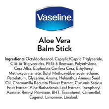 Load image into Gallery viewer, 3x4g Vaseline Lip Therapy+SPF15 PetroleumJelly Stick - Aloe/Original/Cocoa/Rosy