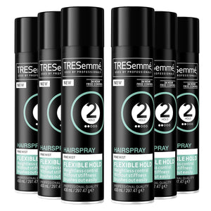 6 Pack of 400ml Each Tresemme Professionals 24 H Frizz Control Hairspray