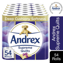 Load image into Gallery viewer, Andrex Toilet Roll Skin Kind, Supreme Quilts, or Smooth Touch, 54 Rolls