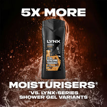 Load image into Gallery viewer, 3pk of 250ml Lynx 12hrs Refreshing Fragrance Shower Gel with 100% Moisturisers