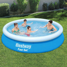 Load image into Gallery viewer, Bestway Fast Set Swimming Pool Above Ground Blue Inflatable 12ft x 30'', 5377L