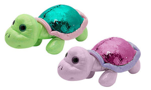 Doodle 13" Magic Sequin Plush Turtle, Assorted Colours