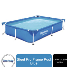 Load image into Gallery viewer, Bestway Steel Pro 7&#39;3&quot; x 59&quot; x 17&quot;/2.21m x 1.50m x 43cm Frame Swimming Pool