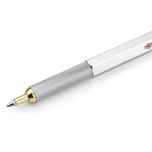 Load image into Gallery viewer, Rotring 800 Ballpoint Pen Medium Point Blue Ink Silver Barrel Refillable