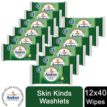 Load image into Gallery viewer, 12x Andrex Washlets Gentle Clean, Skin Kind or Classic Clean Toilet Tissue Wipes