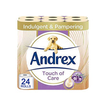 Load image into Gallery viewer, Andrex Toilet Roll Touch of Care with Shea Butter 2 Ply Toilet Paper, 96 Rolls