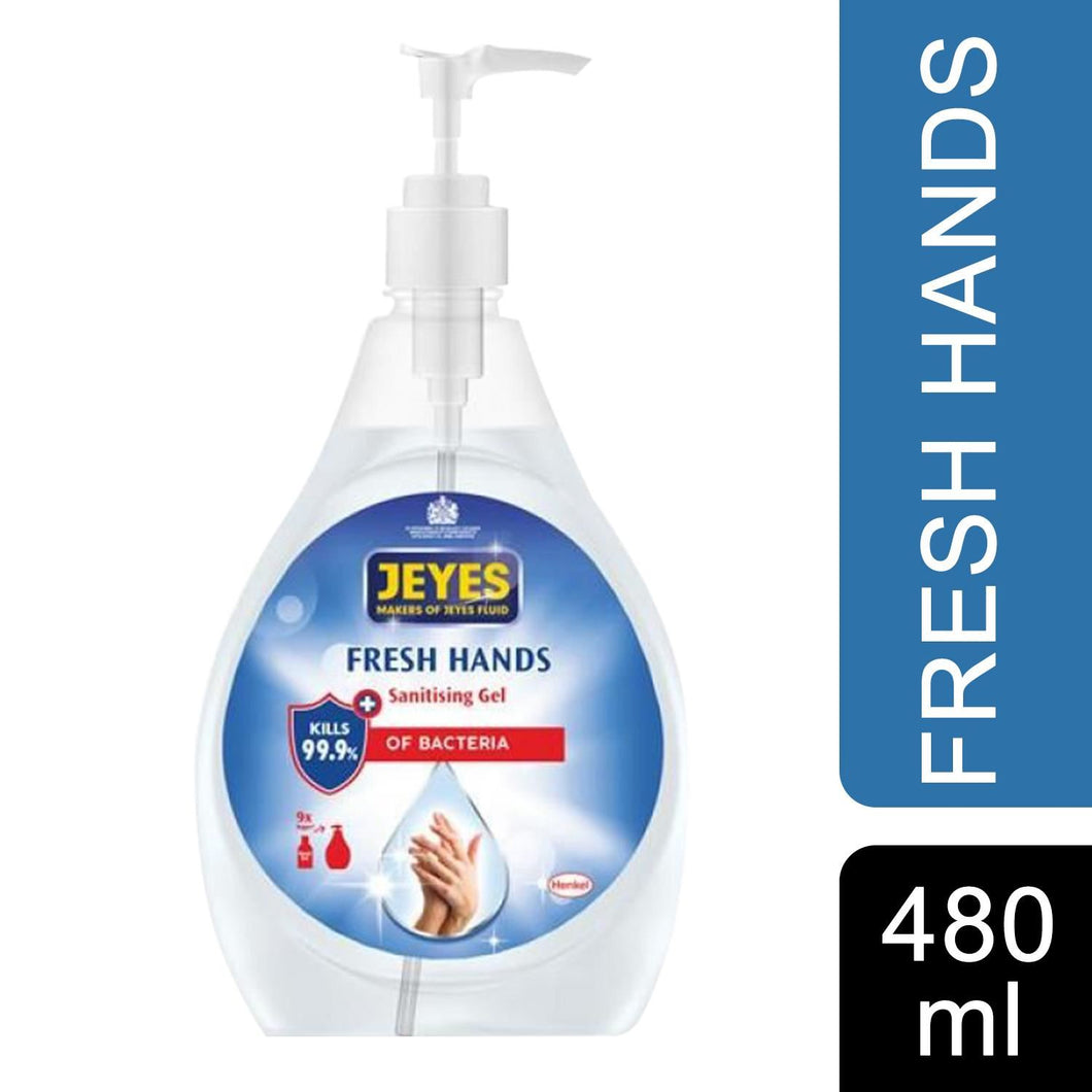 Jeyes Fresh Hands Sanitiser Gel 480ml , Pack 1