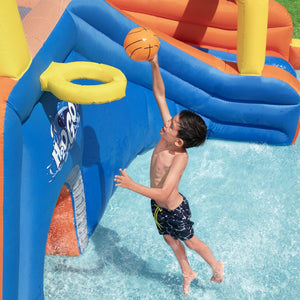 Bestway H2OGO 551 x 502 x 265 cm Inflatable Super Speed Way Mega Water Park, 1pk
