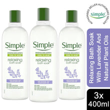 Load image into Gallery viewer, 3x Simple Kind to Skin Relaxing Bath Soak with Lavender &amp; Natural Plant Oils