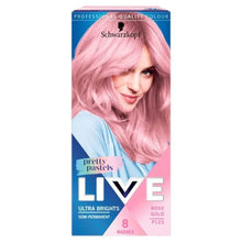 Load image into Gallery viewer, 2x Schwarzkopf Live Ultra Brights Semi-Permanent Colour Hair Dye, P123 Rose Gold