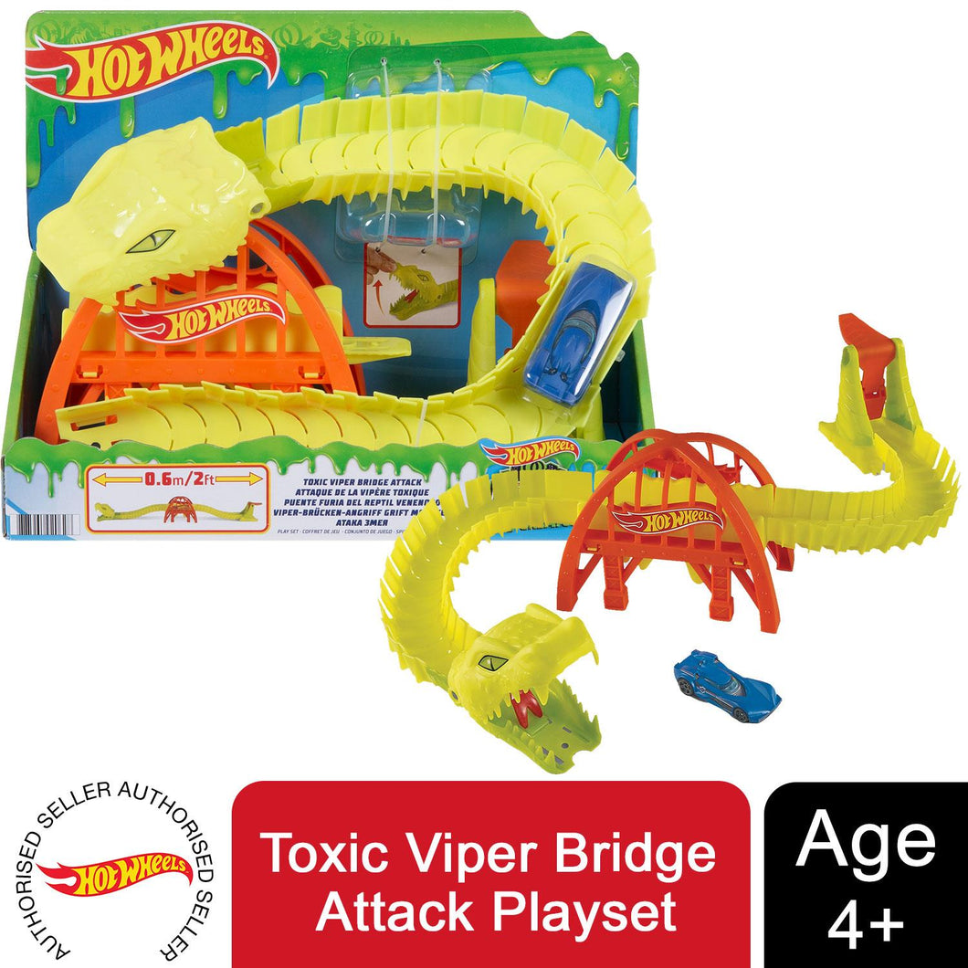 Hot Wheels Toxic Viper Bridge Attack Playset