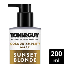 Load image into Gallery viewer, 2x Toni&amp;Guy Sunset Blonde Colour Amplify HairMask with Argan oil&amp;UVfilter 200 ml