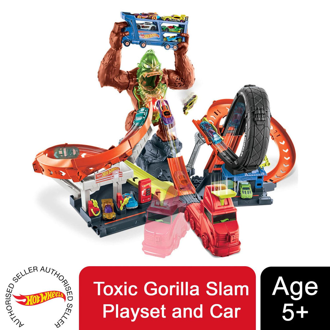 Hot Wheels Toxic Gorilla Slam Playset and Car