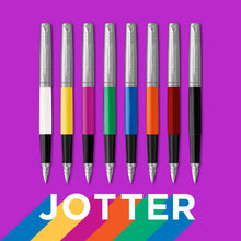 Load image into Gallery viewer, Parker Jotter Fountain Pen Originals Magneta Finish Medium Nib Blue &amp; Black Ink